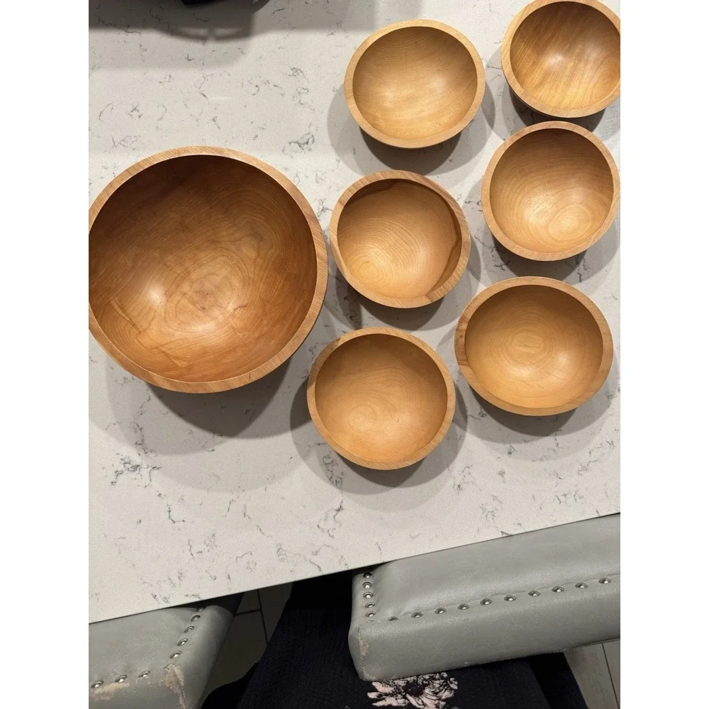 Baribocraft Canada Wooden Salad Bowl Set 10